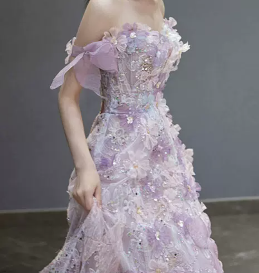 Robe de bal de princesse bustier à volants en satin long, robe de soirée C8117