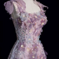 Robe de bal de princesse bustier à volants en satin long, robe de soirée C8117