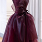 Robe de bal de princesse bustier à volants en satin long, robe de soirée C8117