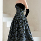 Robe de bal de princesse bustier à volants en satin long, robe de soirée C8117