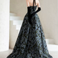 Robe de bal de princesse bustier à volants en satin long, robe de soirée C8117