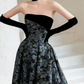 Robe de bal de princesse bustier à volants en satin long, robe de soirée C8117