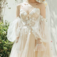 Superbe robe de mariée sirène bustier en satin et tulle, longue et en dentelle, C4563