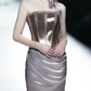 Sleek Strapless Purple Prom Dress Sequins Satin Sheath Evening Dress C8902