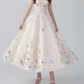 Robe de bal de princesse bustier à volants en satin long, robe de soirée C8117