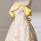 Robe de bal de princesse bustier à volants en satin long, robe de soirée C8117