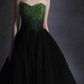 Robe de bal de princesse bustier à volants en satin long, robe de soirée C8117