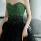 Robe de bal de princesse bustier à volants en satin long, robe de soirée C8117