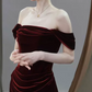 Robe de bal de princesse bustier à volants en satin long, robe de soirée C8117
