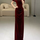 Robe de bal de princesse bustier à volants en satin long, robe de soirée C8117
