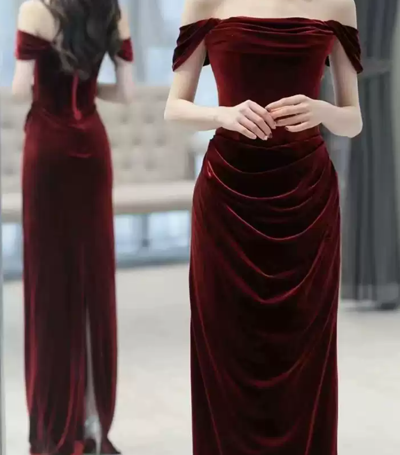 Robe de bal de princesse bustier à volants en satin long, robe de soirée C8117