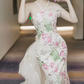 Robe de bal de princesse bustier à volants en satin long, robe de soirée C8117
