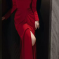 Robe de bal de princesse bustier à volants en satin long, robe de soirée C8117