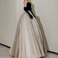 Robe de bal de princesse bustier à volants en satin long, robe de soirée C8117