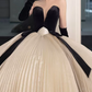 Robe de bal de princesse bustier à volants en satin long, robe de soirée C8117