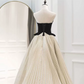 Robe de bal de princesse bustier à volants en satin long, robe de soirée C8117