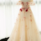 Robe de bal de princesse bustier à volants en satin long, robe de soirée C8117