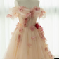 Robe de bal de princesse bustier à volants en satin long, robe de soirée C8117