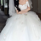 Graceful Off-Shoulder Floral Embroidered Wedding Dresses Tulle A-Line Bridal Dress C8916