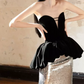 Glittering Strapless Black & Silver Prom Dress Sequins Mermaid Evening Dress C8917