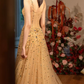 Robe de bal de princesse bustier à volants en satin long, robe de soirée C8117