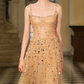 Robe de bal de princesse bustier à volants en satin long, robe de soirée C8117