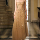 Robe de bal de princesse bustier à volants en satin long, robe de soirée C8117