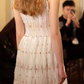 Graceful Spaghetti Straps White Prom Dress Crystals A-Line Evening Dress C8919