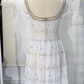 Graceful Spaghetti Straps White Prom Dress Crystals A-Line Evening Dress C8919