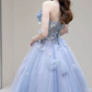 Robe de bal de princesse bustier à volants en satin long, robe de soirée C8117