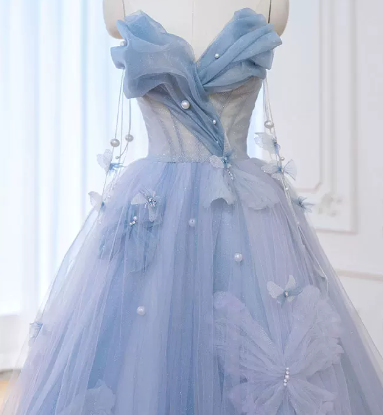 Robe de bal de princesse bustier à volants en satin long, robe de soirée C8117