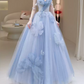 Robe de bal de princesse bustier à volants en satin long, robe de soirée C8117