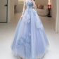 Robe de bal de princesse bustier à volants en satin long, robe de soirée C8117