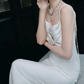 Elegant Spaghetti Straps Beading Wedding Dresses Satin Mermaid Bridal Dress C8923