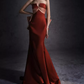 Robe de bal de princesse bustier à volants en satin long, robe de soirée C8117