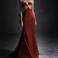 Robe de bal de princesse bustier à volants en satin long, robe de soirée C8117