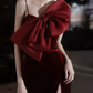 Robe de bal de princesse bustier à volants en satin long, robe de soirée C8117