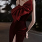 Robe de bal de princesse bustier à volants en satin long, robe de soirée C8117