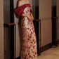 Romantic Off-Shoulder Red Prom Dress Floral Silt Mermaid Evening Dress C8933