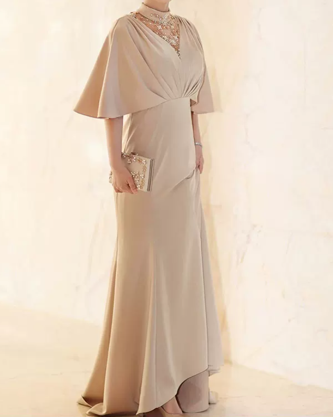Robe de bal de princesse bustier à volants en satin long, robe de soirée C8117