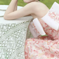 Sweet Strapless Pink Prom Dress Sequins Floral A-Line Evening Dress C8940