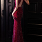Robe de bal de princesse bustier à volants en satin long, robe de soirée C8117