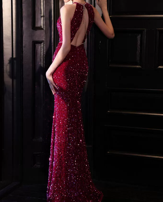 Robe de bal de princesse bustier à volants en satin long, robe de soirée C8117