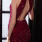 Robe de bal de princesse bustier à volants en satin long, robe de soirée C8117