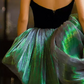 Robe de bal de princesse bustier à volants en satin long, robe de soirée C8117