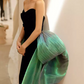 Robe de bal de princesse bustier à volants en satin long, robe de soirée C8117