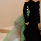 Robe de bal de princesse bustier à volants en satin long, robe de soirée C8117
