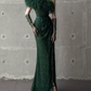 Robe de bal de princesse bustier à volants en satin long, robe de soirée C8117