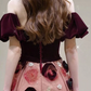 Robe de bal de princesse bustier à volants en satin long, robe de soirée C8117