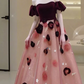 Robe de bal de princesse bustier à volants en satin long, robe de soirée C8117